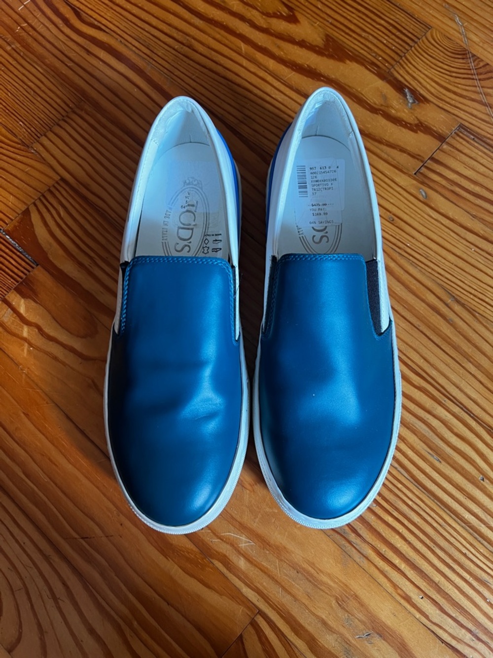 Tod’s women Slip-On Sneakers in Blue , aqua and White - Picture 2 of 5